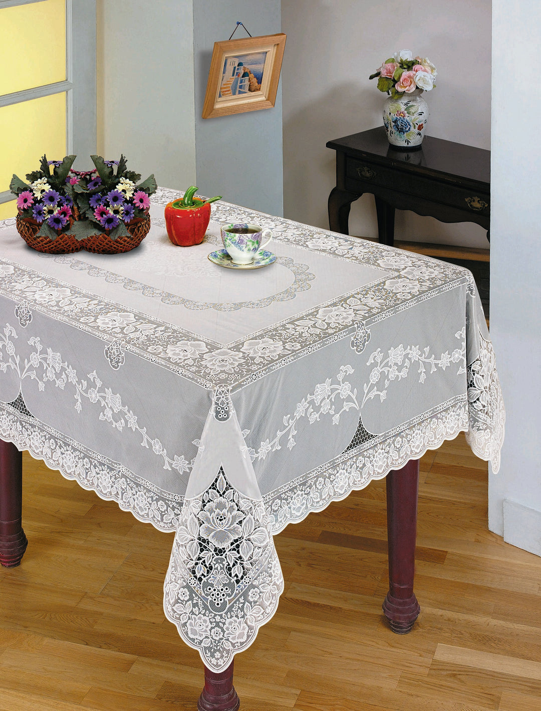 VL 6700 IV-2 VALUE TABLECLOTHS VINYL LACE