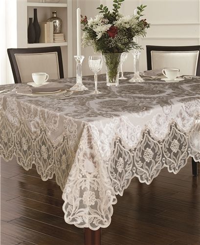 DELUXE TAUP-10 DELUXE TAUPE FINE TABLECLOTHS