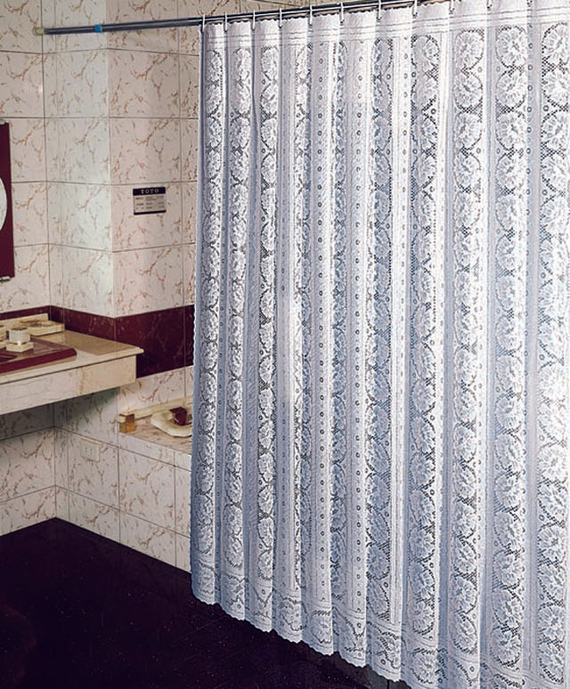 VL 1010 WH-SC BATH VINYL LACE SHOWER CURTAIN