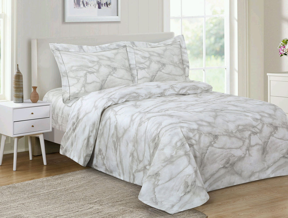 FRNCH MARBLE WHITE EN DUVET SETS FRENCH MARBLE WHITE