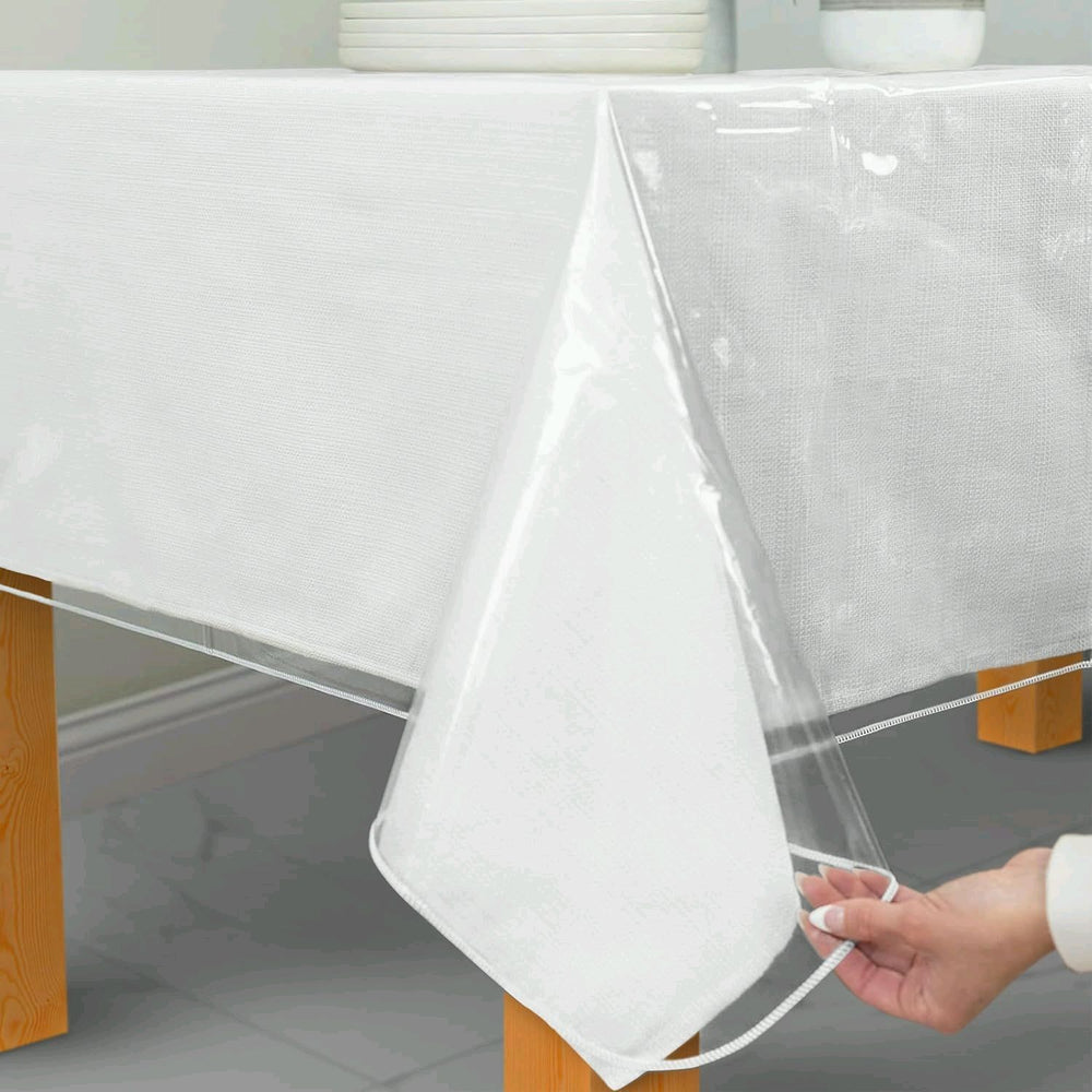 CLEAR 54*70 CLEAR PLASTIC FINE TABLECLOTHS