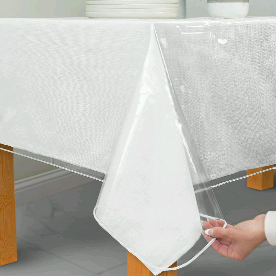 CLEAR 60RD CLEAR PLASTIC FINE TABLECLOTHS