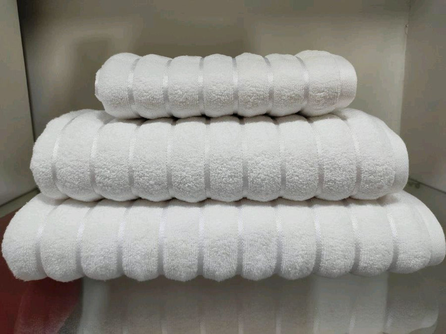 HND RIBONETT WH BTH NEW ARRIVALS RIBONETT WHITE TOWELS