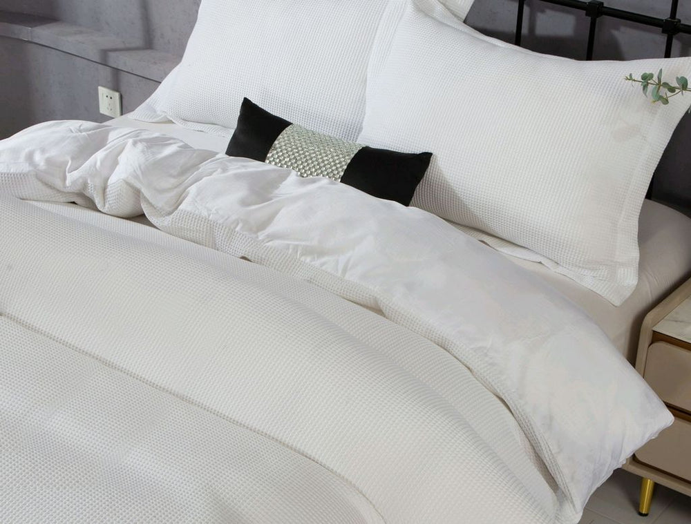 FRNCH WAFFLE WHITE 39 DUVET SETS FRENCH WAFFLE WHITE NEW ARRIVALS