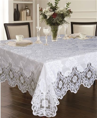 DELUXE WH-10 DELUXE WHITE FINE TABLECLOTHS